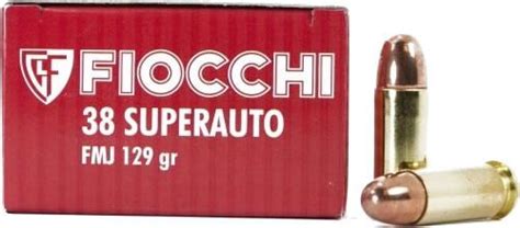 Fiocchi Shooting Dynamics Pistol Ammunition 38 Super Auto Metal Case