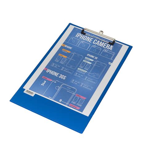 Fc Pvc Clipboard Std Wireclipwith Back Pocket Modern Series Asst Color