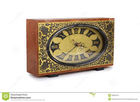 Old Antiquarian Clock on White Stock Photo - Image of luxury, antiquarian: 40594576