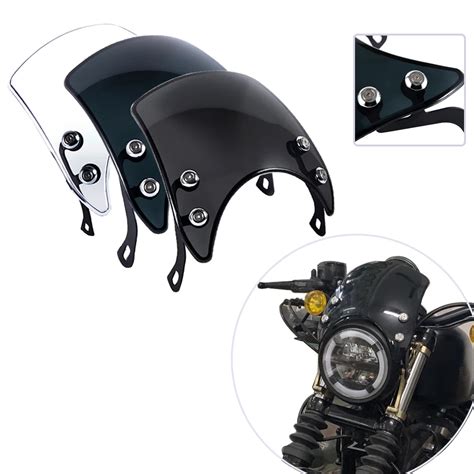 Universal Retro Windscreen Cafe Racer Windshield Wind Deflector 5 7inch Headlight For Ducati