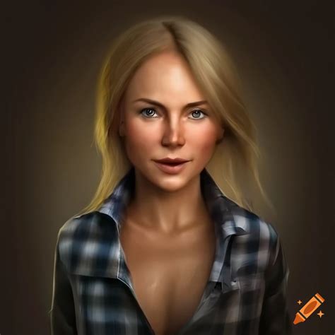 Hyperrealistic Portrait Of A Stunning Blonde Woman On Craiyon