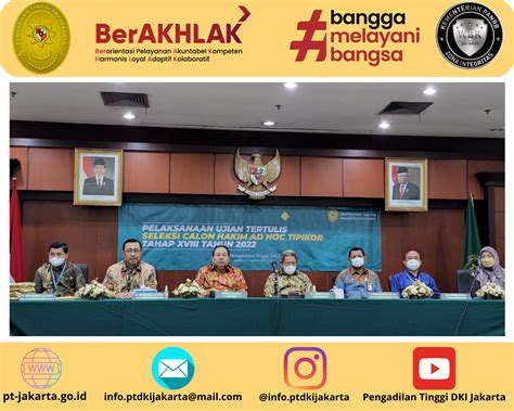 Pengadilan Tinggi Dki Jakarta Pelaksanaan Ujian Tertulis Seleksi Calon Hakim Ad Hoc Tipikor