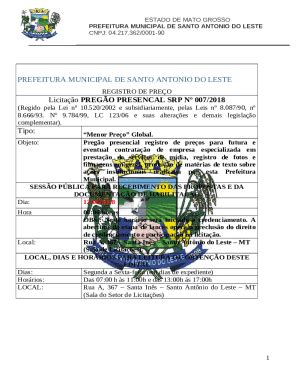 Dirio Oficial Pref De Santo Antnio Do Leste Aviso De Lic Doc