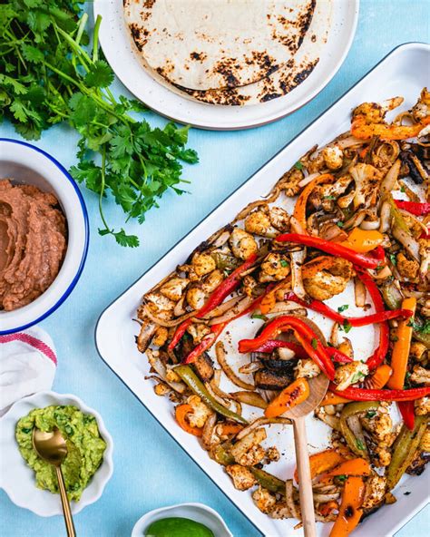 Vegan Fajitas On A Sheet Pan A Couple Cooks