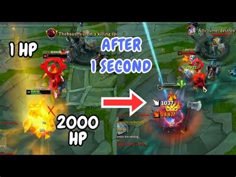 1 HP BRIAR Killing 2000 HP Sion In 1 Seconds League Of Legends Clip