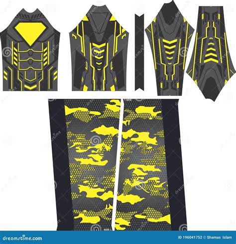 Rash Guard Full Sleeve Shirt Pattern Adjust Vectors Illustrations