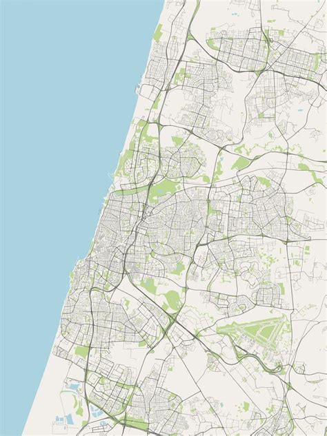 Mapa De La Ciudad De Tel Aviv Yafotel Aviv Jaffa Israel Stock De