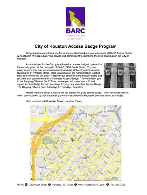 Fillable Online City Of Houston Access Badge Program Fax Email Print