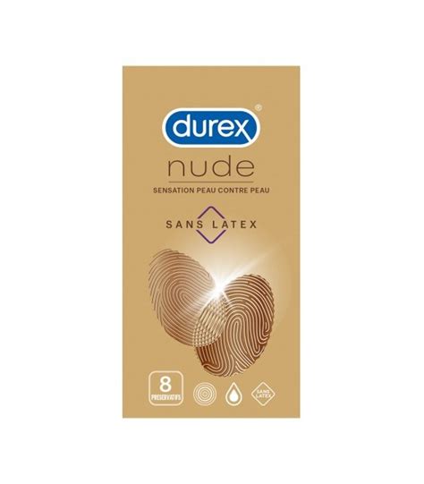 Durex Préservatif Nude Sans Latex Boite de 8 Para Center