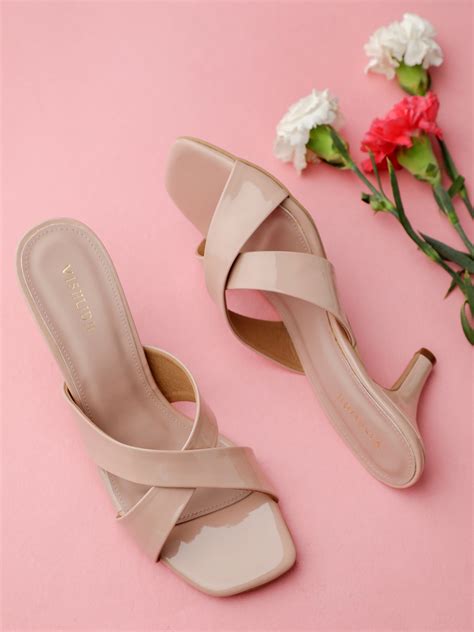Buy Vishudh Women Nude Coloured Solid Heels Heels For Women Myntra