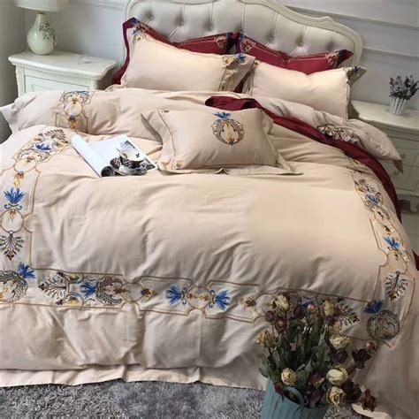 Egypt Cotton Luxury Classical Nobility Bedding Set Queen King Size 4