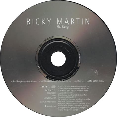 Car Tula Cd De Ricky Martin She Bangs Cd Single Portada