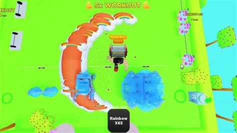 Easy 1 49T Energy From 65 Rainbows Rebirth Trick On Strongman Simulator