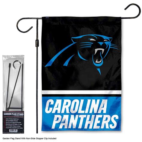 Carolina Panthers Garden Flag And Stand Pole Mount State Street Products