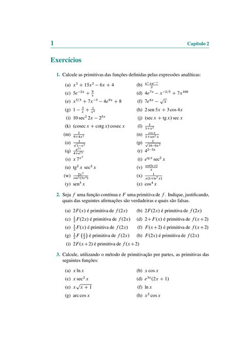 SOLUTION Exercícios primitivas matemática Studypool