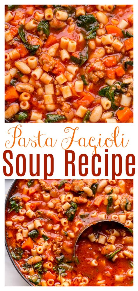 Easy Pasta Fagioli Soup Recipe Baker By Nature