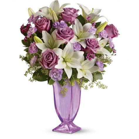 Lavender Love Bouquet Vase Arrangements The Sympathy Store