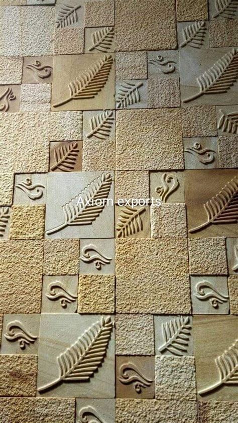 Sandstone Teakwood Yellow Designer Mosaic Wall Tile Packaging Type