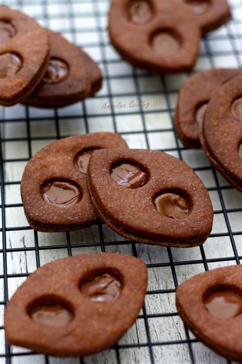 Sablés au chocolat fourrés au Nutella Amandine Cooking