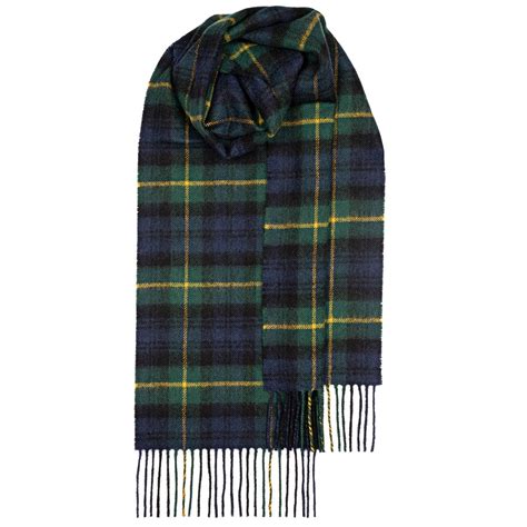 Gordon Modern Tartan Lambswool Scarf Lochcarron Of Scotland