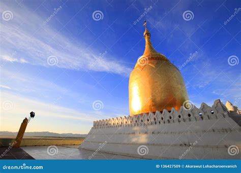 Bupaya Pagoda the Best River View Sunset Point of Bagan, Myanmar Stock ...