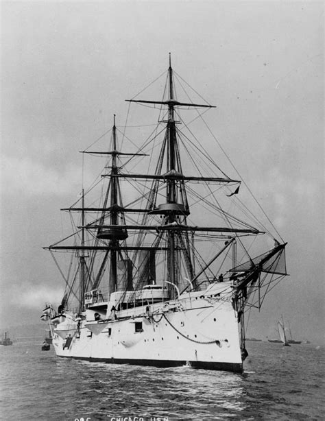 USS Chicago (1885) from the front