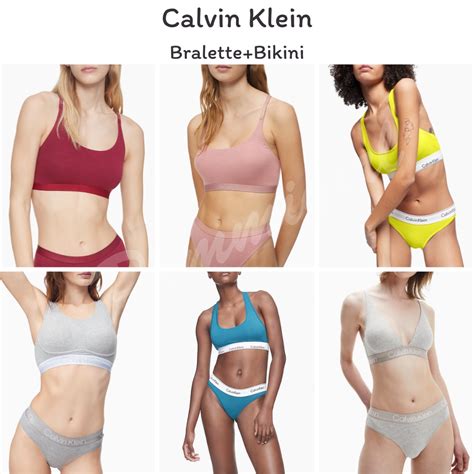 Calvin klein Set Bralette Bikini ขายเปนเซต บรา กกน ของแท พรอมสง