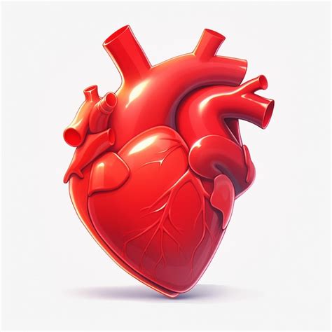 Premium Photo There Is A Red Heart With A Red Ribbon On It Generative Ai