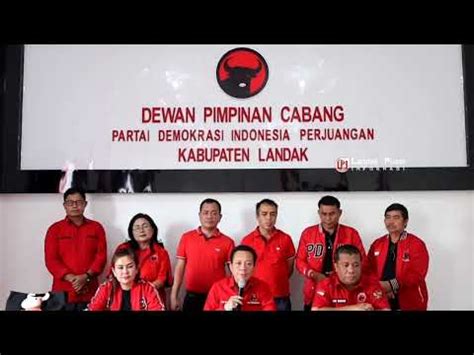 Konferensi Pers Ketua Dpc Pdi P Kabupaten Landak Herculanus Heriadi