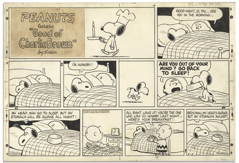 Lot Detail - Adorable ''Peanuts'' Sunday Comic Strip From 1967 ...
