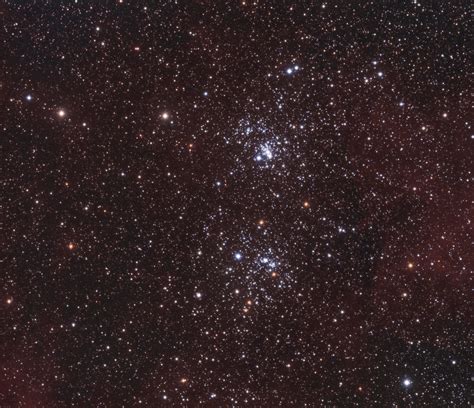 NGC 869 884 Double Cluster LRGB Ha Astro Photo