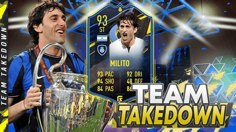 93 Fut Captain Hero Diego Milito Team Takedown Vs Aj3 Youtube