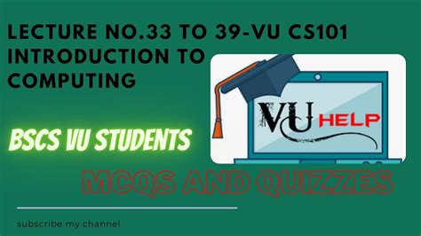 CS101 Lecture 33 To 39 Urdu Translation Quizzes Mcqs Midterm