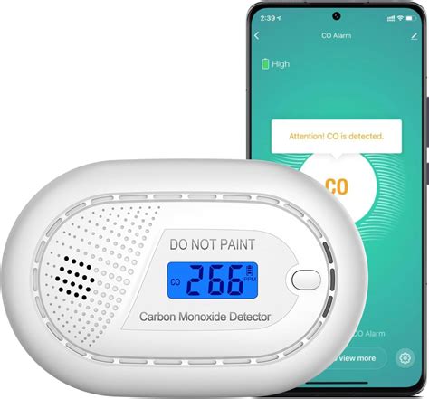 Smart Carbon Monoxide Detector WiFi 10 Year Battery Aroha Smart