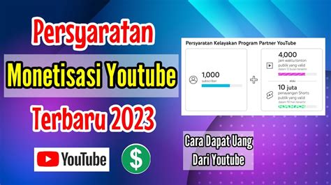 Syarat Monetisasi Youtube 2023 Persyaratan Monetisasi Youtube Shorts