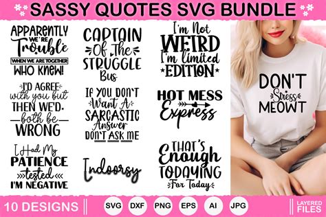 Sassy Quotes Svg Bundle Sassy Sayings Graphic By Dream Line · Creative