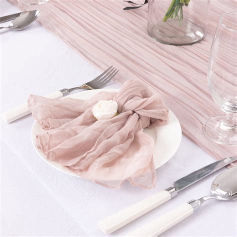 Dezerlor Pack Dusty Pink Cheesecloth Table Runner X Boho