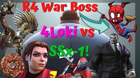 Aw 4loki Vs Ssx 1 Karls Kingpin Vs R4 Spider Ham War Boss Donut Marvel Contest Of