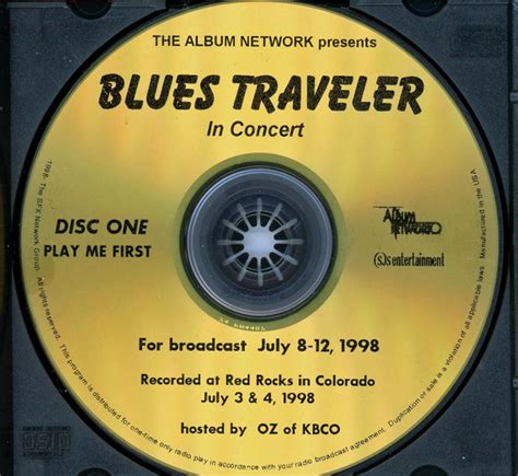 Blues Traveler – Blues Traveler In Concert (1998, CDr) - Discogs