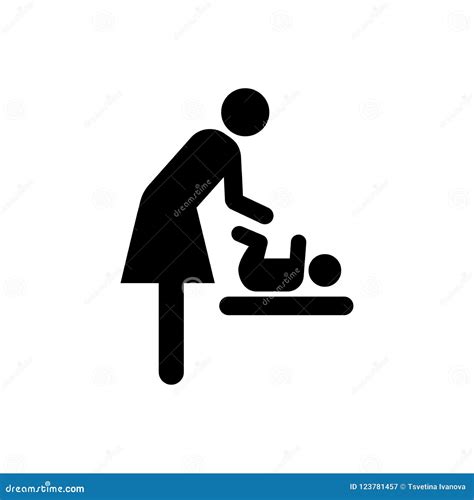 Diaper Changing Station Room Symbol Icon Cartoon Vector Cartoondealer