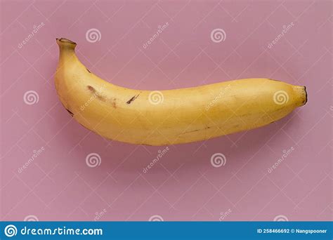 Ripe Banana Isolated On Pink Background Stock Photo Image Of Fruit