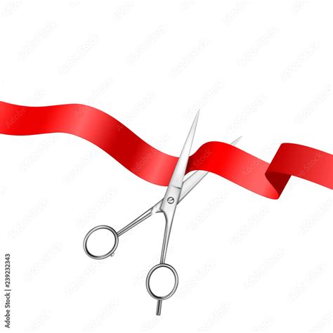 Ribbon Cutting Scissors Vector