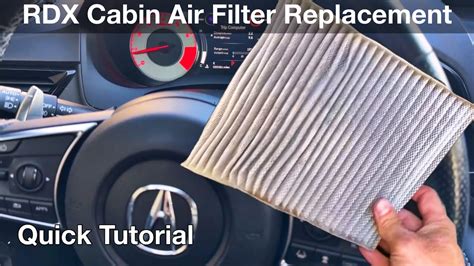 Acura Rdx How To Replace Cabin Air Filter Youtube