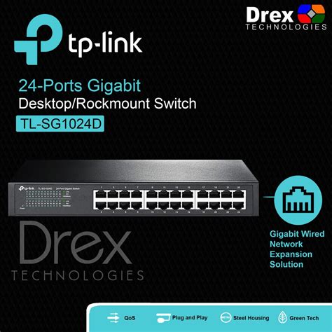 Tp Link Tl Sg1024d 24 Port Gigabit 101001000mbps 13 Ethernet Network