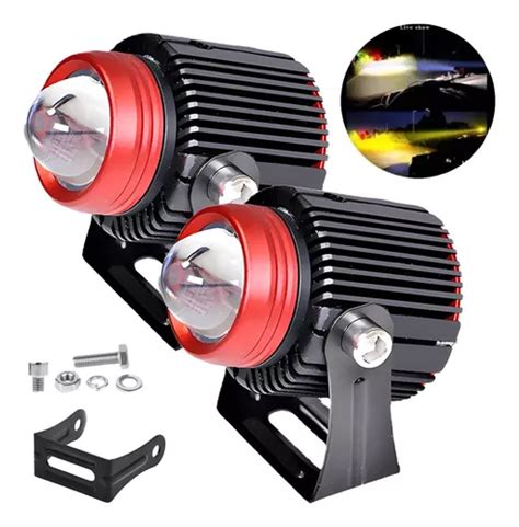 Faros Luces Led Para Motos Auto Doble Color Impermeable Par Meses Sin