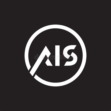 Ais Letter Logo Design On Black Backgroundais Creative Initials Letter