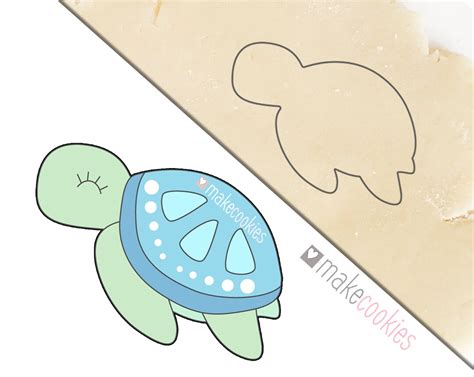 Sea Turtle Cookie Cutter Fondant Cutters Cookie Cutters D Cookie