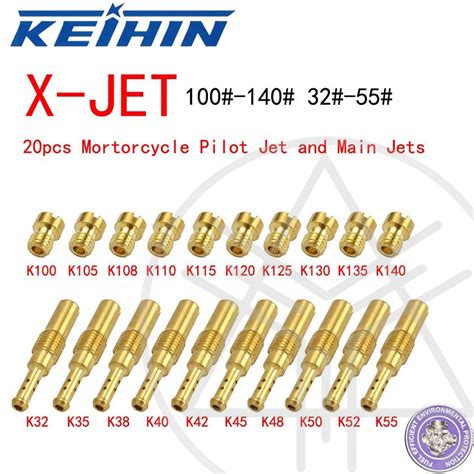 20PCS Keihin Carburetor Main Jet Kit Set Slow Pilot Jet For PWK KEIHIN