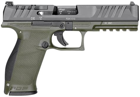 Walther Pdp Green 9mm 4 5 Barrel 18 Rounds Optics Ready 479 99 E Mail Price Gun Deals