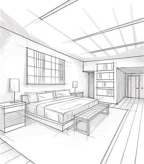 Vector Illustration Of Interior Design In The Style Of Drawing Artofit